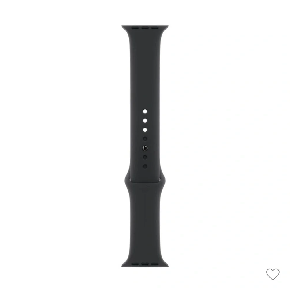 Apple 46mm Black Silicone Sport Band